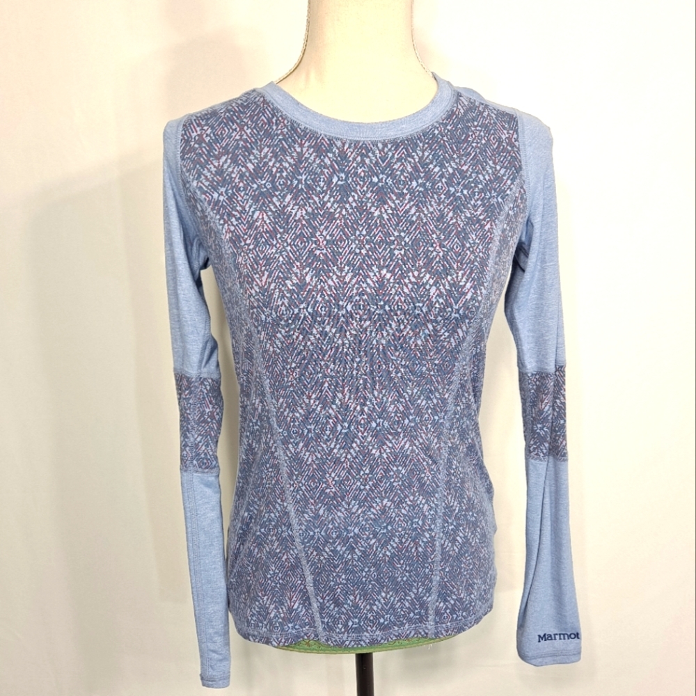 Marmot Blue Long Sleeve T-shirt